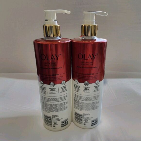 Lot of 2 OLAY Niacinamide Age Defying Moisturizing Body Lotion 32 FL OZ Each - Picture 2 of 2